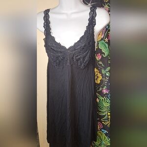 Elegant Black Lace Nightgown